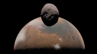 Sonda europea env&iacute;a im&aacute;genes &uacute;nicas de Phobos, una luna de Marte