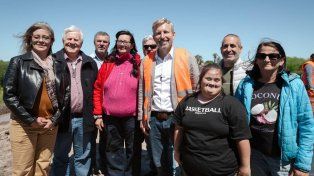 Frigerio supervisó el avance de obras en la ruta provincial 20