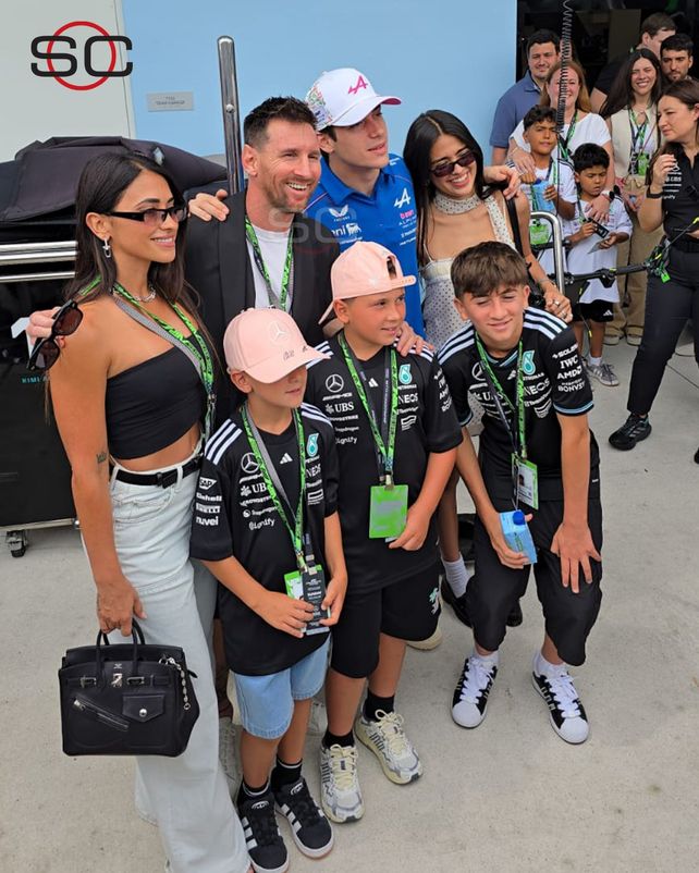 Messi revolucionó el GP de Miami, visitó a Colapinto y dejó una frase especial