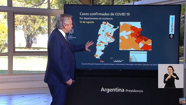 Alberto señaló que las zonas rojas vuelven a fase uno