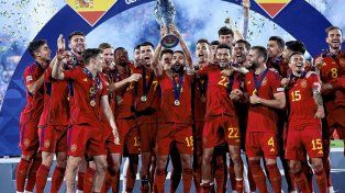 Los jugadores de España celebran la conquista ante Croacia.