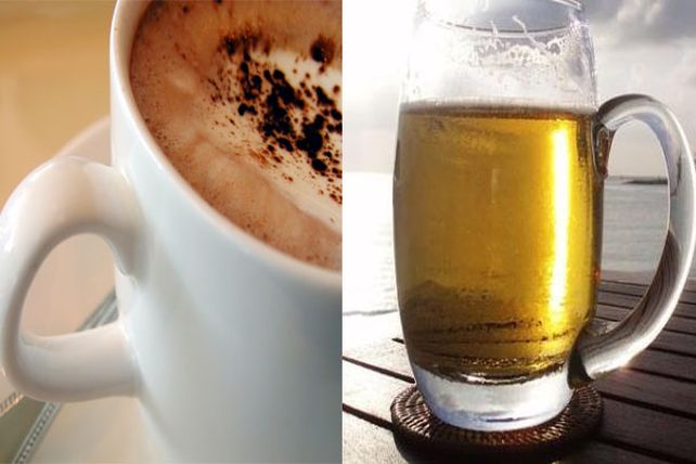 El café acorta la expectativa de vida mientras que la cerveza la alarga