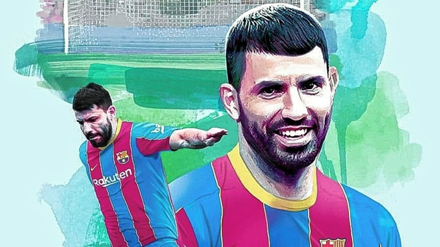 Sergio Agüero se convirtió en refuerzo del Barcelona.