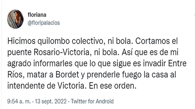 Amenaza: se disculpó la rosarina que amenazó a Bordet