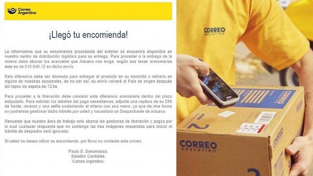 Estafas: advierten nuevo ardid que invoca a Correo Argentino