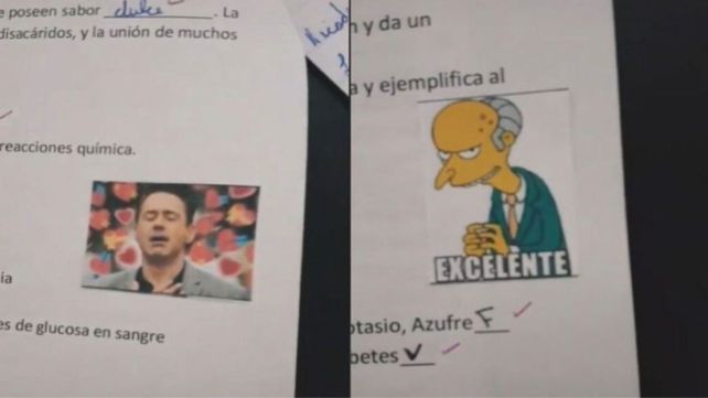Una profesora corrigió las pruebas de sus alumnos con memes y se volvió viral