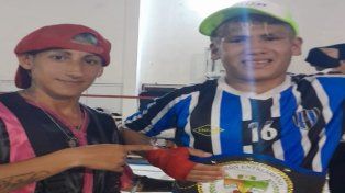 Elías Jaime junto con su compañera de gimnasio y también campeona entrerriana, Soledad Rodríguez.