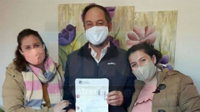 Con sus hijas Carolina y Anabella