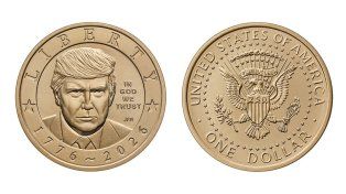 Estados Unidos emitió monedas de un dólar con la cara de Donald Trump