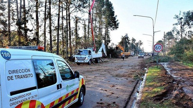 El sector del autódromo fue uno de los más golpeados durante el fuerte temporal en Concordia.