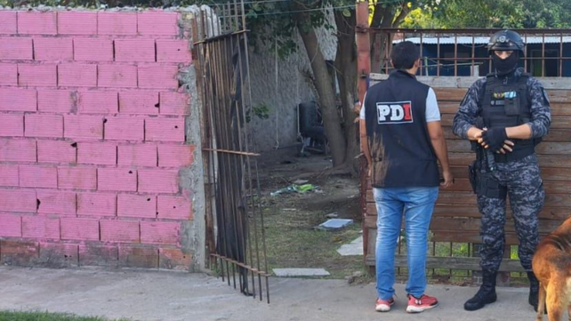 Uno de los domicilios allanados por PDI en San Lorenzo.&nbsp;
