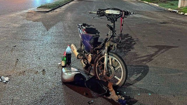 Concordia: herido grave tras el choque de moto y auto