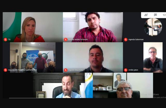 Durante el encuentro virtual con autoridades