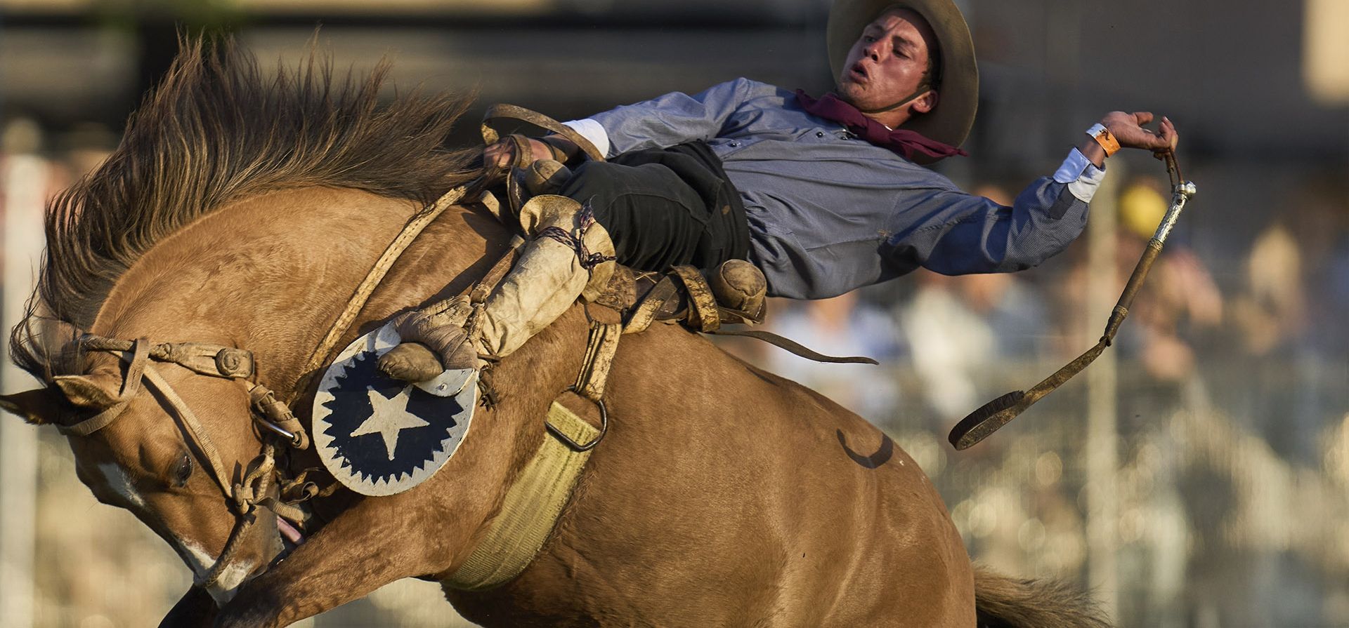 Un gaucho monta a lomos de un caballo durante el festival Criolla Week en Montevideo, Uruguay, el 14 de abril de 2025. (AP Foto/Matilde Campodonico) Un gaucho monta a lomos de un caballo durante el festival Criolla Week en Montevideo, Uruguay, el 14 de abril de 2025. (AP Foto/Matilde Campodonico)