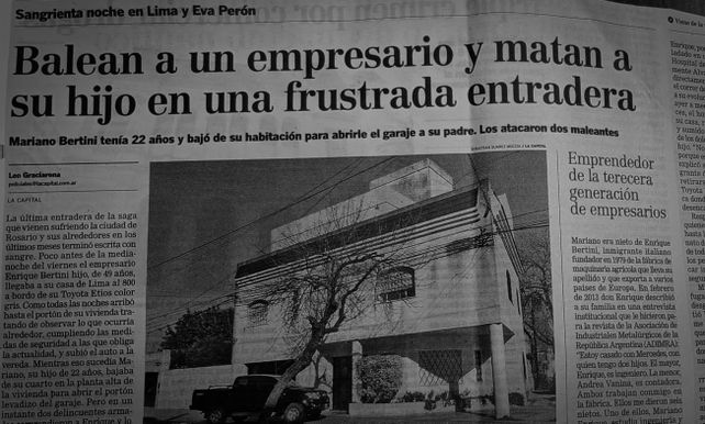 El asesinato de Mariano Bertini