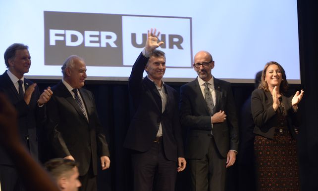 a mediados de marzo. La última visita del presidente en Rosario fue en la Facultad de Derecho.