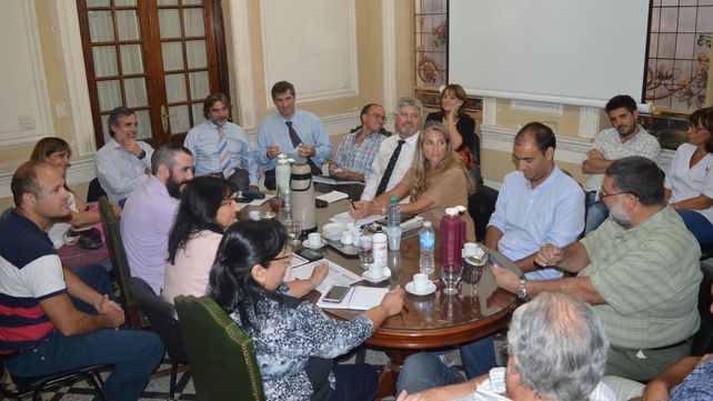 La reunión paritaria realizada este lunes en la sede de la cartera de Trabajo en la ciudad de Santa Fe.