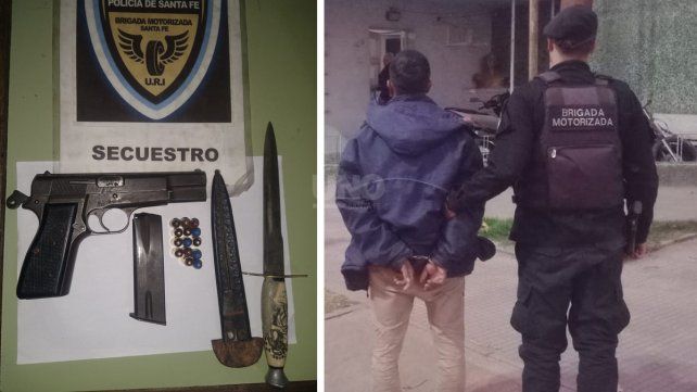 El hombre portaba un arma cargada