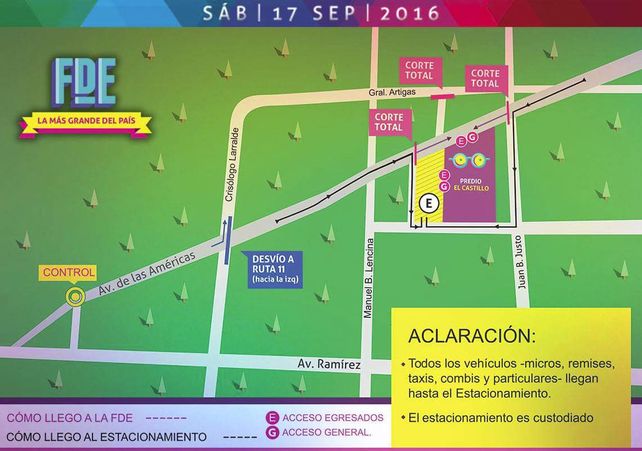 Desvíos  en el tránsito por la Fiesta del Estudiante