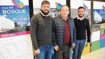 El empresario Lucio Di Santo y sus hijos Luciano y Lelio, dueños del shopping. El empresario Lucio Di Santo y sus hijos Luciano y Lelio, dueños del shopping.
