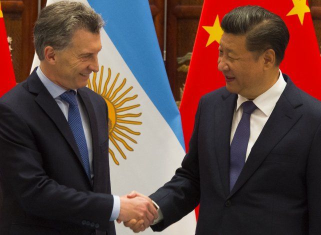 Mauricio Macri y Xi Jinping. 