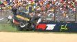 video: mira el impactante accidente de yuki tsunoda
