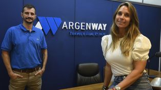 Guillermo Strazza y Virginia Bañez, ejecutivos comerciales de Argenway.