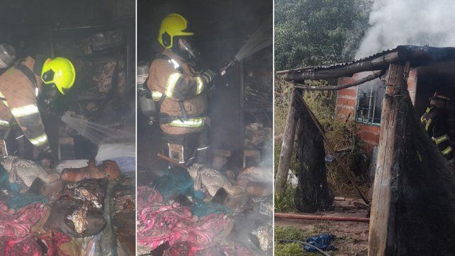 Incendio en una vivienda: una mujer y dos niños afectados