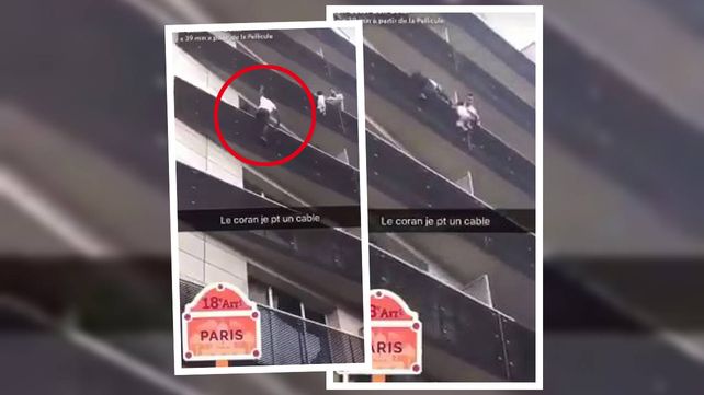 Trepó cuatro pisos de un edificio y salvó la vida de un bebé