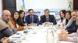 Gobierno y gremios docentes en la última reunión paritaria. La próxima se concretaria el viernes.