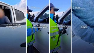 Ocurrió a la altura de Dina Huapi, Río Negro. El padre, que se excusó diciendo que le estaba enseñando a manejar, fue infraccionado y se le retuvo la licencia