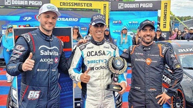 Pernía tras la pole junto a Canapino y Santero.