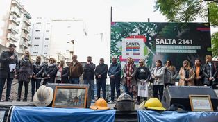 El acto que se realizó el año pasado frente al predio donde el 6 de agosto de 2013 estalló el edificio luego de una gran fuga de gas.