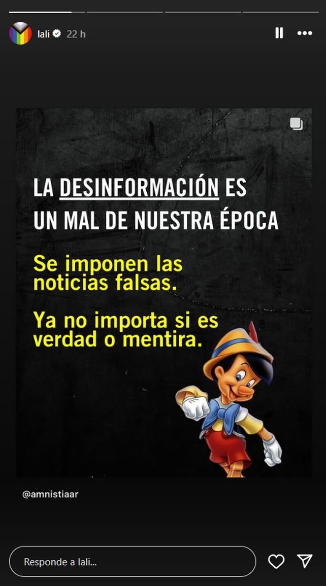 Amnistía Internacional desmintió Fake News sobre Lali Espósito