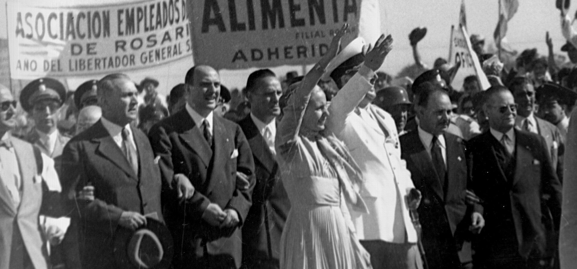 Los viajes de Evita a Rosario en el archivo de La Capital