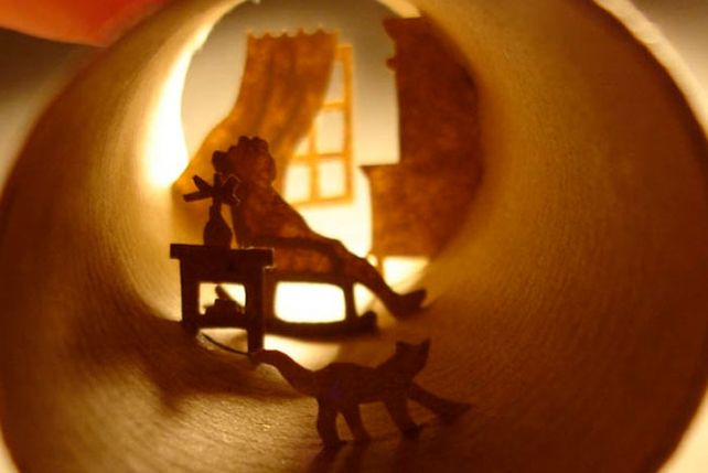 Arte en rollos de papel