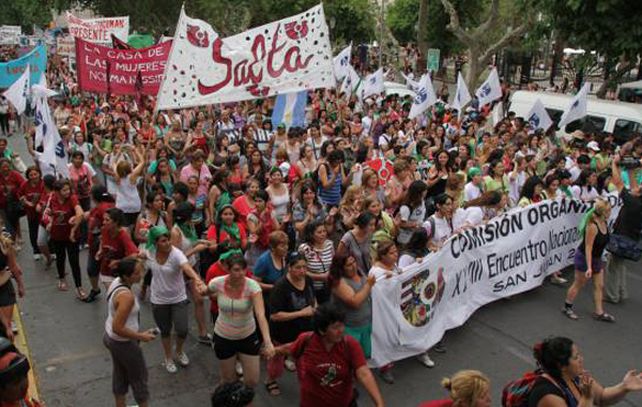 Al culminar el encuentro ayer hubo una marcha por el centro de la capital sanjuanina.