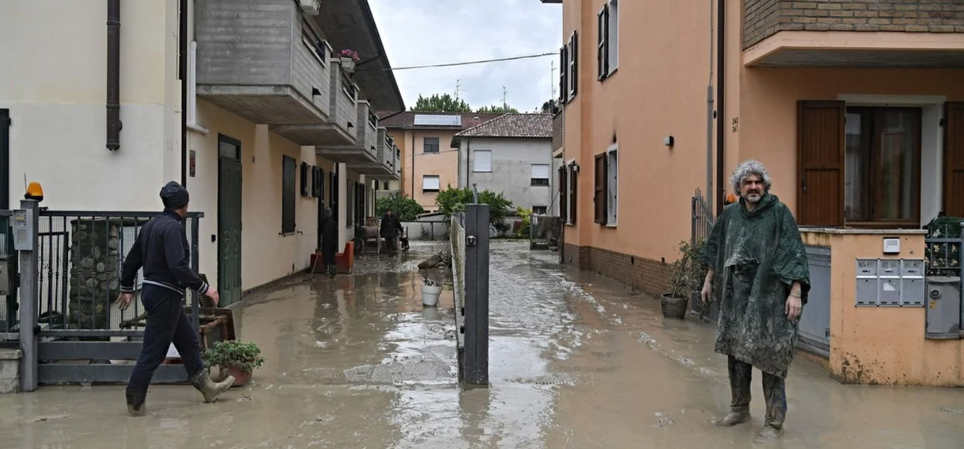 Una calle inundada del barrio de San Rocco, en Cesena, el 17 de mayo de 2023.