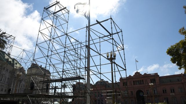 Preparativos en el solar histórico para la concentración por el Día Nacional por la Memoria