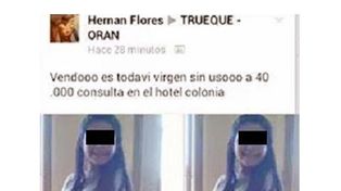 En Salta pusieron en venta por Facebook la virginidad de una niña
