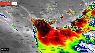 Avanza un frente frío provocando tormentas fuertes en la región