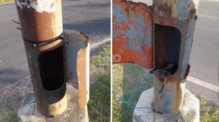 El ingreso a Alto Verde está nuevamente sin luz por vandalismo en el alumbrado público