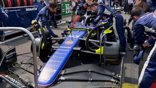 El Williams FW46 en la grilla de partida del GP de México de Fórmula 1.