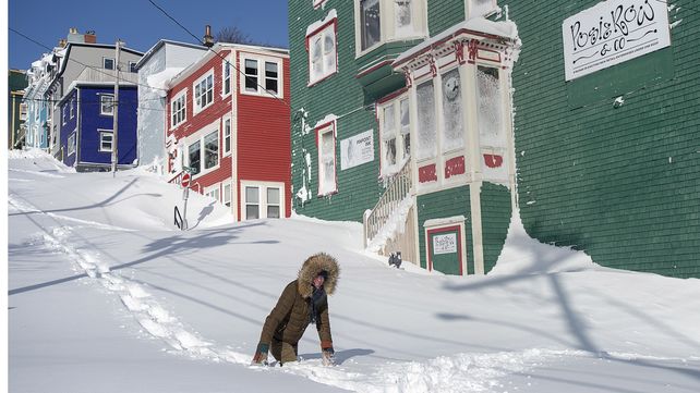 Tormenta de nieve histórica en Canadá
