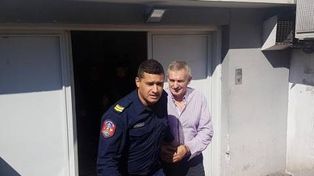 Righelato sale esposado rumbo a la Unidad Penal N°1 de Paraná.