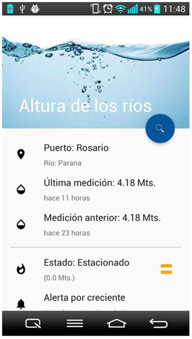 Controlar la altura delos ríos desde el celu