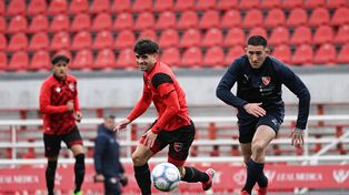 Walter Mazzantti anotó el único gol de Newells en el ensayo ante Independiente.