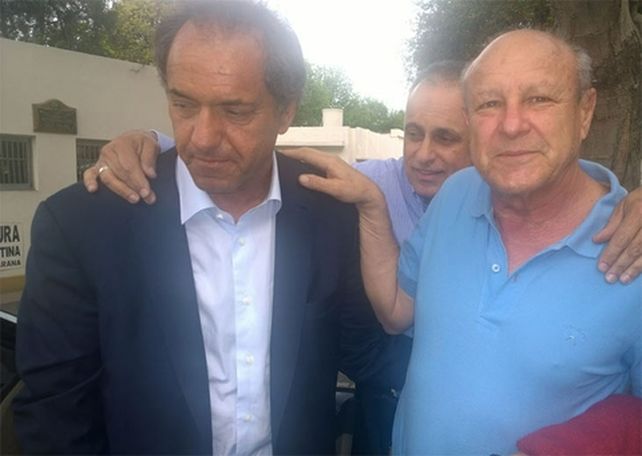 en 2015. Scioli y Benetti compartieron un día de campaña en Rosario.