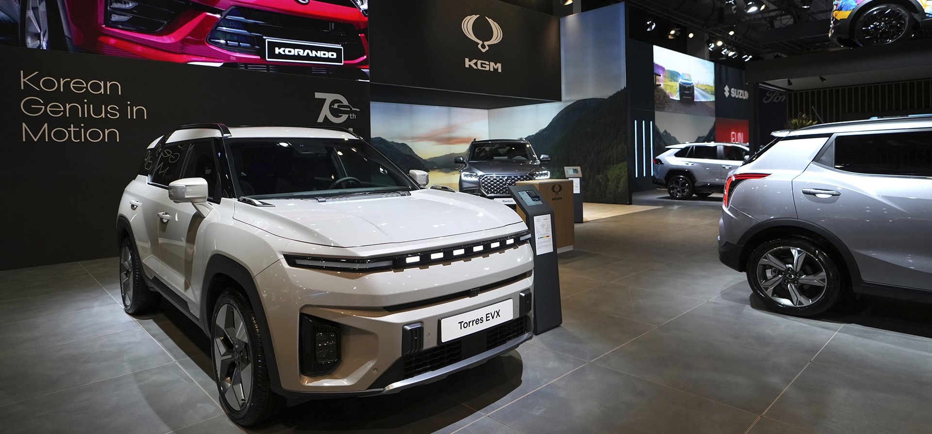 El EVX totalmente eléctrico Torres, del fabricante de automóviles coreano KGM, en exhibición en el Salón del Automóvil de Bruselas, el viernes 10 de enero de 2025. (Foto AP/Virginia Mayo) El EVX totalmente eléctrico Torres, del fabricante de automóviles coreano KGM, en exhibición en el Salón del Automóvil de Bruselas, el viernes 10 de enero de 2025. (Foto AP/Virginia Mayo)