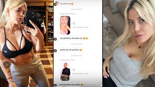Desde la cuenta de Instagram de Wanda Nara publicaron los comentarios privados que recibió de Ezequiel Barco